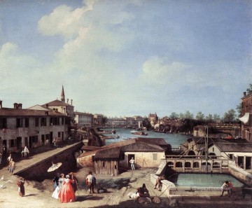 Landscapes Painting - Dolo On The Brenta Venetian Venice Canaletto Venice